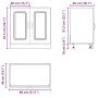Mueble bajo para fregadero Kalmar roble ahumado 80x46x81,5 cm