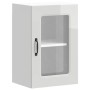 Armario pared cocina puerta cristal Kalmar blanca alto brillo