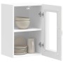 Armario pared cocina puerta cristal Kalmar blanca alto brillo
