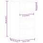 Armario colgante cocina contrachapada blanco 30x29,5x60 cm