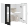 Armario pared cocina puerta de cristal Lucca negra