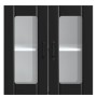 Armario pared cocina puerta de cristal Lucca negra