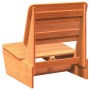 Sillas de jardín 2 uds marrón cera 60x64x70,5 cm