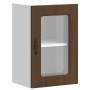 Armario pared cocina puerta de cristal Kalmar roble marrón