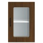 Armario pared cocina puerta de cristal Kalmar roble marrón