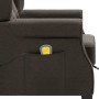 Sillón de masaje con reposapiés tela gris taupé