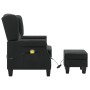 Sillón de masaje con reposapiés tela gris oscuro