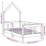 Estructura de cama para niños madera maciza de pino 70x140 cm