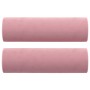 Sofá de 2 plazas con cojines terciopelo rosa 120 cm
