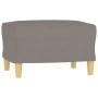 Sillón con taburete tela gris taupe 60 cm