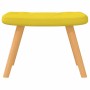 Silla mecedora con reposapiés tela amarillo mostaza