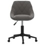 Silla de oficina giratoria de terciopelo gris oscuro