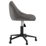 Silla de oficina giratoria de terciopelo gris oscuro