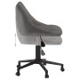 Silla de oficina giratoria de terciopelo gris oscuro