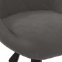 Silla de oficina giratoria de terciopelo gris oscuro