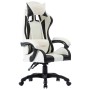 Silla gaming de cuero sintético negro