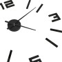Reloj 3D de pared con diseño moderno negro 100 cm XXL