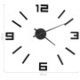 Reloj 3D de pared con diseño moderno negro 100 cm XXL
