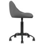 Silla de oficina de terciopelo gris oscuro