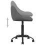 Silla de oficina de terciopelo gris oscuro