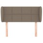 Cabecero de tela gris taupe 83x23x78/88 cm