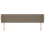 Cabecero de tela gris taupe 183x23x78/88 cm