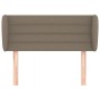 Cabecero de tela gris taupe 93x23x78/88 cm