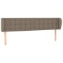 Cabecero de tela gris taupe 163x23x78/88 cm