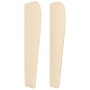 Cabecero con orejas de tela color crema 93x23x118/128 cm