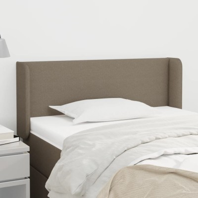 Cabecero de tela gris taupe 83x16x78/88 cm