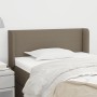 Cabecero de tela gris taupe 83x16x78/88 cm