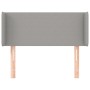 Cabecero de tela gris claro 93x16x78/88 cm