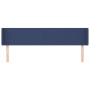 Cabecero de tela azul 203x16x78/88 cm