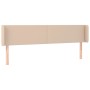 Cabecero de cuero sintético color capuchino 163x16x78/88 cm