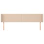 Cabecero de cuero sintético color capuchino 163x16x78/88 cm