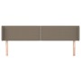 Cabecero de tela gris taupe 163x16x78/88 cm