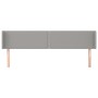 Cabecero de tela gris claro 203x16x78/88 cm