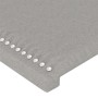 Cabecero de tela gris claro 203x16x78/88 cm