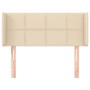 Cabecero de tela color crema 93x16x78/88 cm