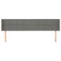 Cabecero de tela gris oscuro 183x16x78/88 cm