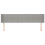 Cabecero de tela gris claro 163x16x78/88 cm