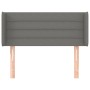 Cabecero de tela gris oscuro 93x16x78/88 cm
