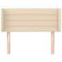 Cabecero de tela color crema 83x16x78/88 cm