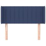 Cabecero de tela azul 93x16x78/88 cm