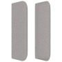 Cabecero de tela gris claro 183x16x78/88 cm