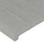 Cabecero de tela gris claro 183x16x78/88 cm