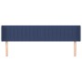 Cabecero de tela azul 203x16x78/88 cm