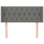 Cabecero de tela gris oscuro 103x16x78/88 cm