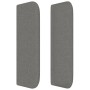 Cabecero de tela gris oscuro 103x16x78/88 cm