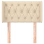 Cabecero de tela color crema 83x16x78/88 cm